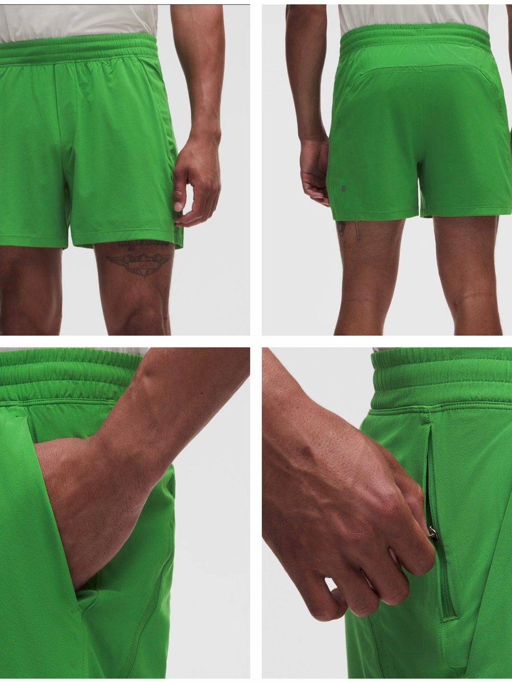 lululemon athletica Bright Green Performance Running Shorts
